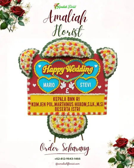 Papan Bunga Pernikahan Tana Lia